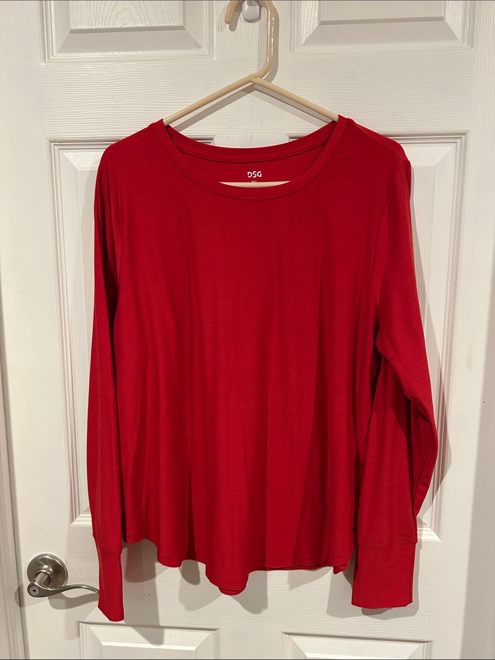 DSG Bright Red Long Sleeve Crew Neck Tee